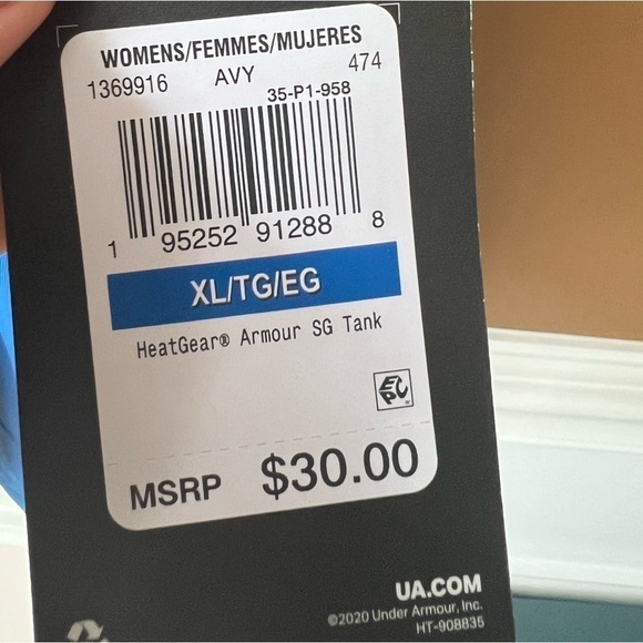 Under Armour Women’s Blue HeatGear Workout Tank Brand New - Picture 8 of 10